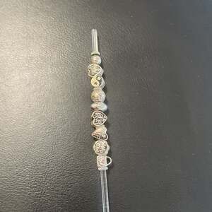 Silver-Tone Charm Bracelet with 'BEST FRIEND', Sports & Yin-Yang Beads